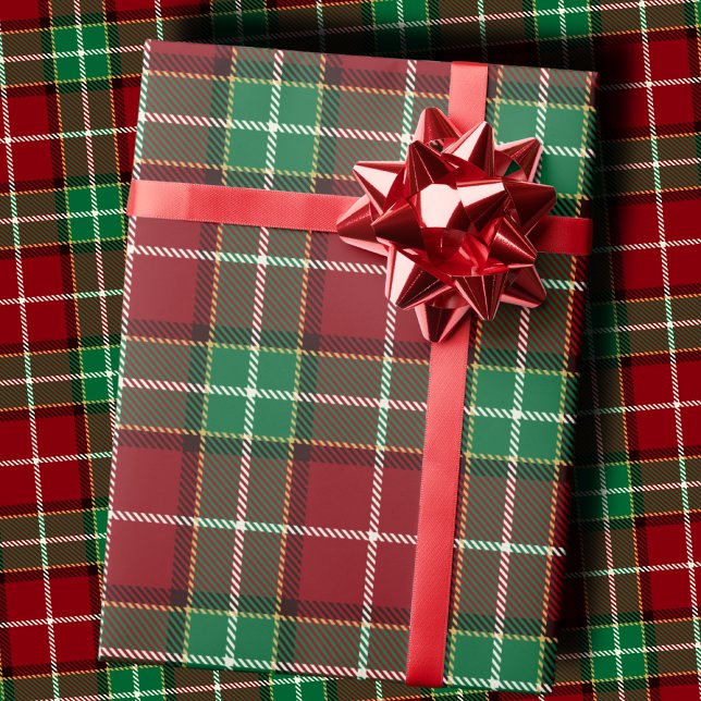 Papel De Regalo Traditional Maroon and Emerald Green Tartan Plaid (Subido por el creador)