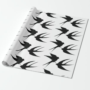 Papel De Regalo Tragar pájaros Silhouettes Thunder_Cove