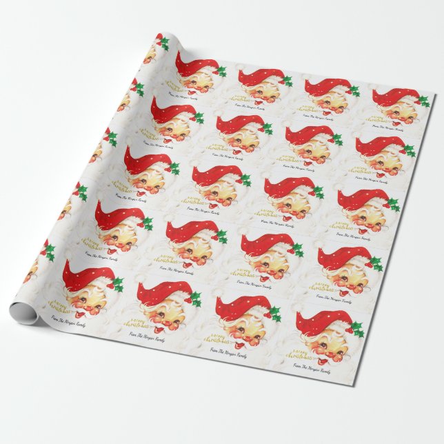 Papel De Regalo Traje de Papá Noel Navidad   (Desenrollado)