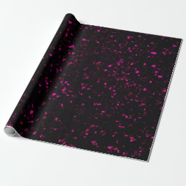 Papel De Regalo Trama de cosecha rosa rosa negro retro Terrazo