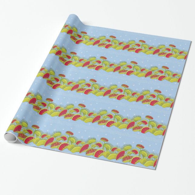 Papel De Regalo trampa de mosca azul (Desenrollado)