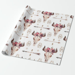 Papel De Regalo Trampa de toros nativos y flechas tribales sin cos
