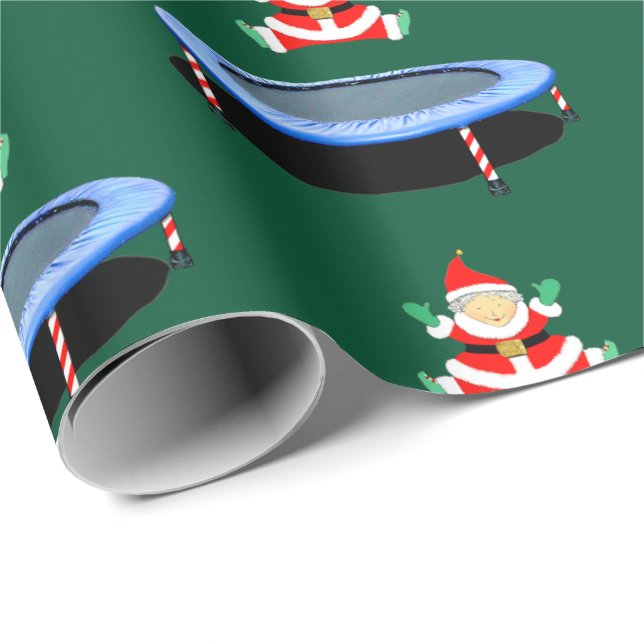 Papel De Regalo Trampoline Gymnastics Christmas Wrapping Paper (Esquina del rollo)