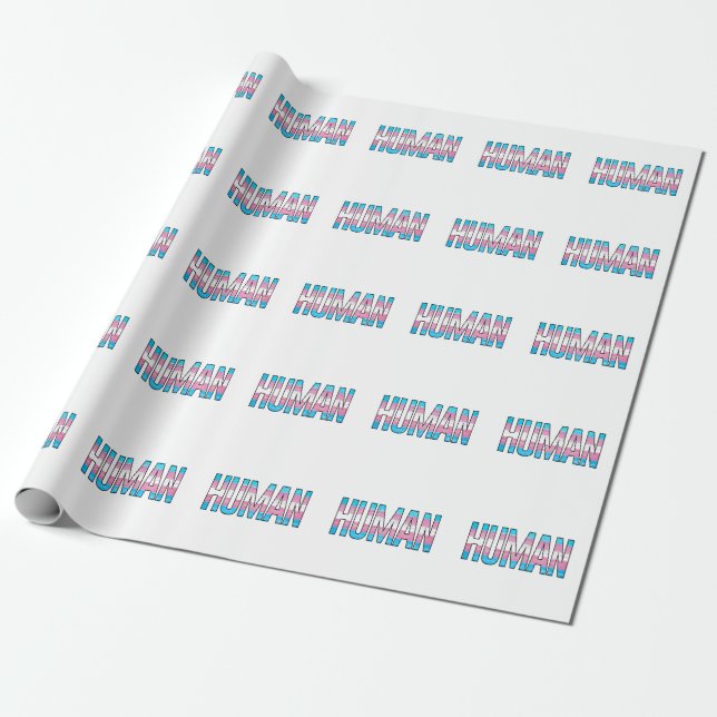 Papel De Regalo Trans Humano (Desenrollado)