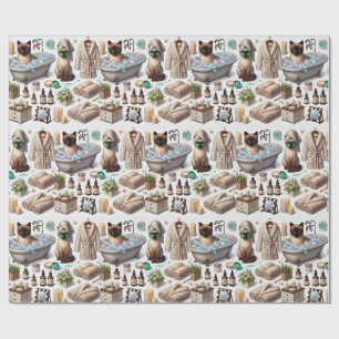Papel De Regalo Tratamiento temático de Spa Cat para los amantes d