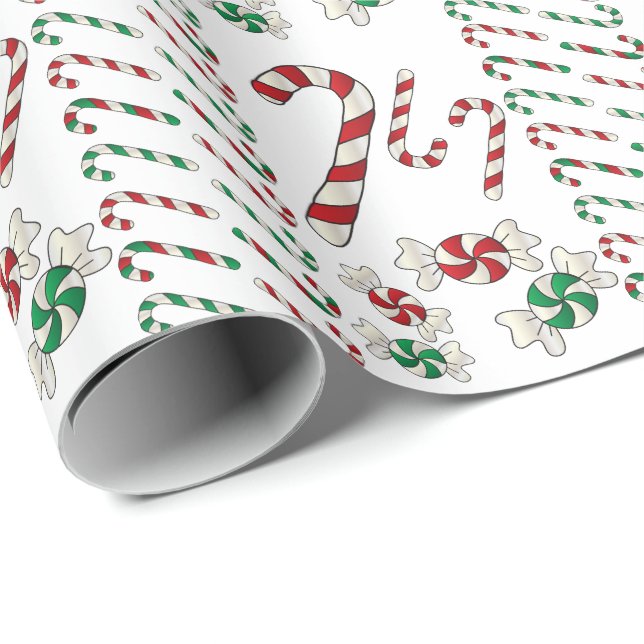 Papel De Regalo Tratamientos de dulces Navidades (Esquina del rollo)