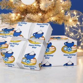 Papel De Regalo Tratamientos dulces en el Personalizable Hanukkah 