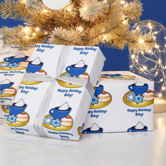 Papel De Regalo Tratamientos dulces en el Personalizable Hanukkah  (Vacaciones)