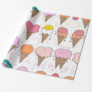 Papel De Regalo Tratamientos dulces - Paquete de crema de hielo pr