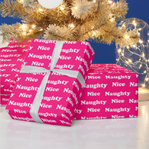 Papel De Regalo travieso o lindo rosa caliente moderno divertido