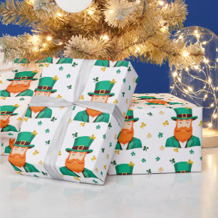 Papel De Regalo Trébol de duende día de San Patricio