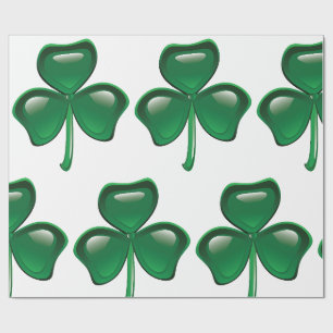 Papel De Regalo Trébol de tres hojas del trébol verde