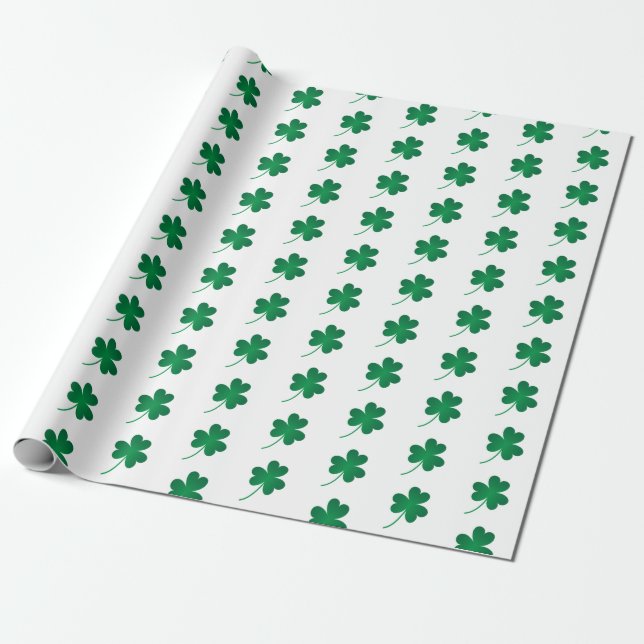 Papel De Regalo TRÉBOLES/papel del embalaje de St Patrick (Desenrollado)