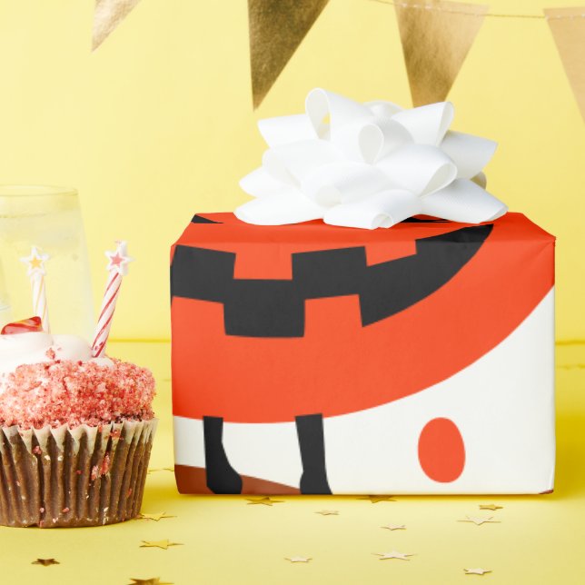Papel De Regalo Treck Trat Pumpkin Sonriente (Fiesta de cumpleaños )