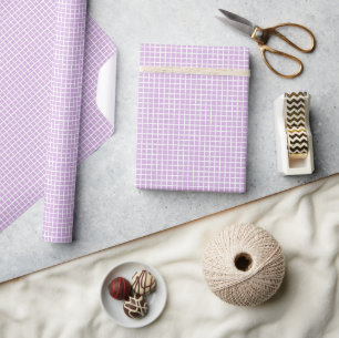 Papel De Regalo Trellis Blanco - Lila Suave