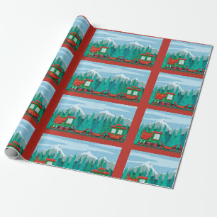Papel De Regalo Tren de Navidad