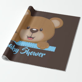 Papel De Regalo Trendy Cute Teddy Bear Boy Baby Shower