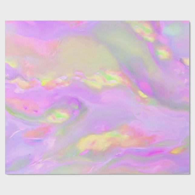 Papel De Regalo Trendy pretty colorful abstract waves (Superficie plana)
