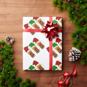 Papel De Regalo Tres Amigos Cerveza de Navidad