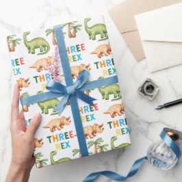 Papel De Regalo Tres fiestas de cumpleaños rex