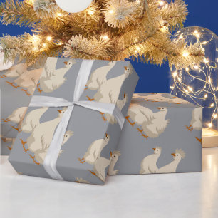 Papel De Regalo Tres gallinas francesas Plantilla recortable estil