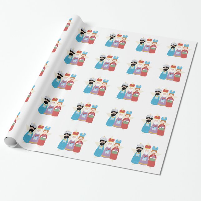 Papel De Regalo Tres hombres sabios (Desenrollado)