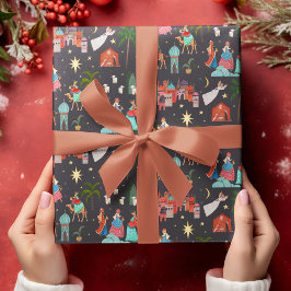 Papel De Regalo Tres hombres sabios vacaciones de Navidad