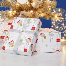 Tres pequeños pájaros Navidades divertidos envolvi