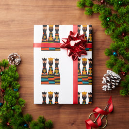 Papel De Regalo Tres Reyes Magos Modernos de Mitad de Siglo