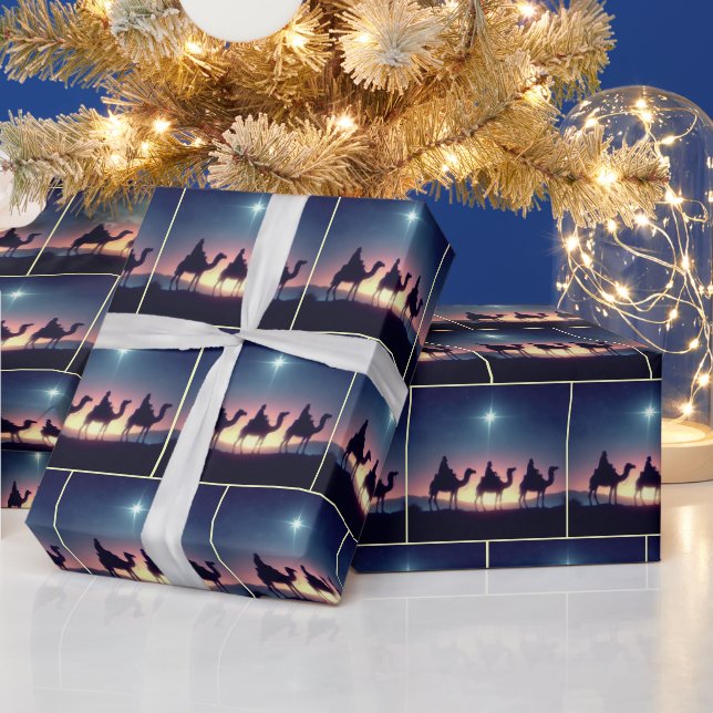 Papel De Regalo Tres sabios siguiendo una estrella (Vacaciones)