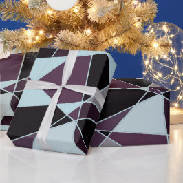 Papel De Regalo Triangle black grey white maroon Abstract