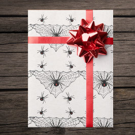 Papel De Regalo Triángulo Araña negra con ventanas negras