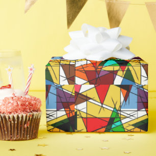 Papel De Regalo Triángulo moderno geométrico colorido