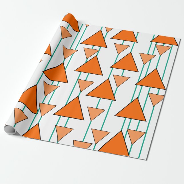 Papel De Regalo Triángulos Art Deco (Desenrollado)