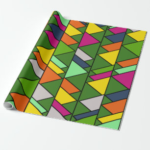 Papel De Regalo Triángulos de flores
