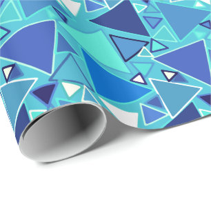 Papel De Regalo Triángulos modernos de mediados del siglo XX, tono
