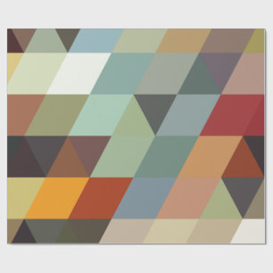 Papel De Regalo Triángulos multicolores geométricos de los model