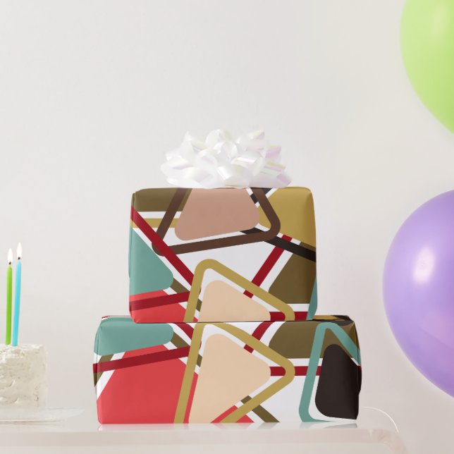 Papel De Regalo Triángulos picantes (Regalos de fiesta)