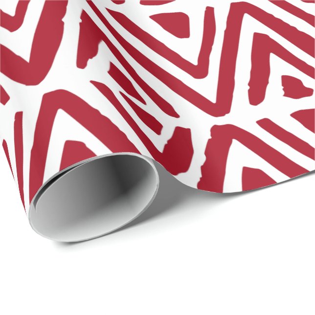 Papel De Regalo Triángulos pintados a mano, filas de Navidades de  (Esquina del rollo)