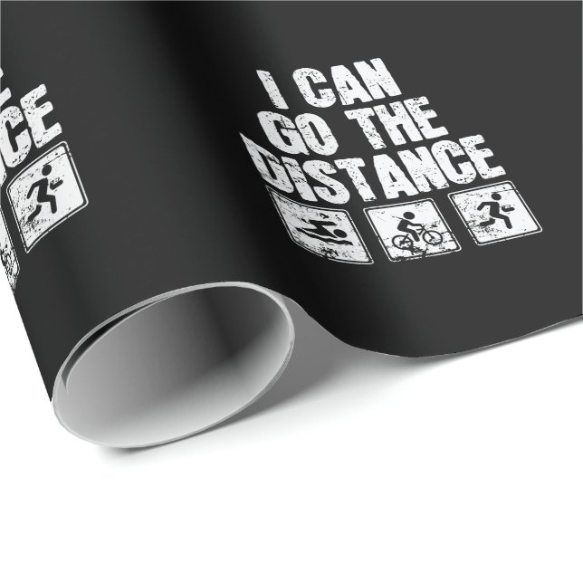 Papel De Regalo Triathlon I Can Go The Distance (Esquina del rollo)