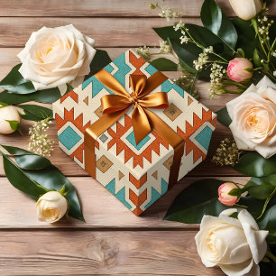 Papel De Regalo Tribal de estilo nativo americano inspirado en Gem