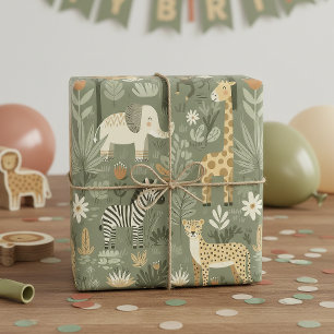 Papel De Regalo Tribal Safari Jungle ID1260
