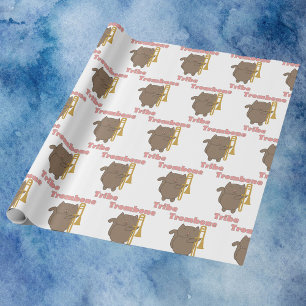 Papel De Regalo Tribu de Trombón Gatito Adorable Rosa