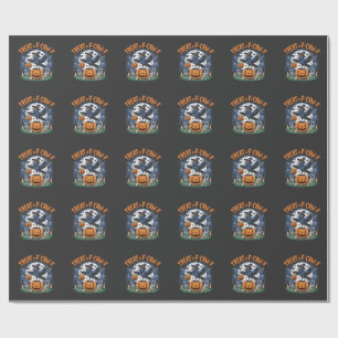 Papel De Regalo Trick o F-Caw-f Funny Crow Halloween Spooky