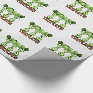 Papel De Regalo Trillizos de jirafa verde no relacionados con el g