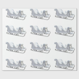 Papel de Regalo Trineo Blanco