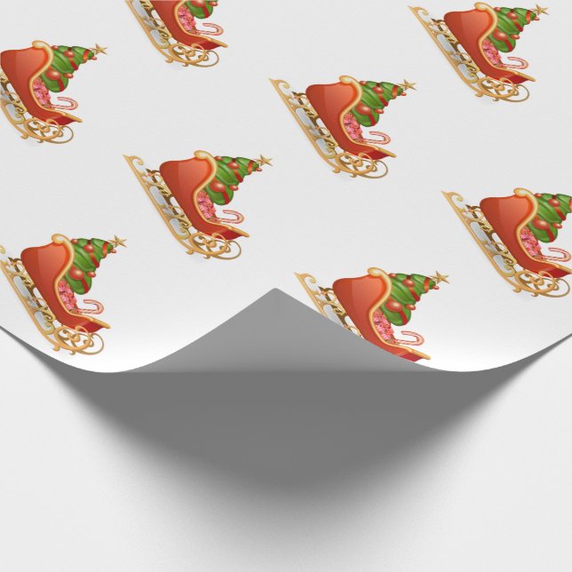 Papel De Regalo Trineo de Santa (Esquina)