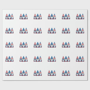 Papel De Regalo Trío de gnomos patrióticos diseño de camiseta vect