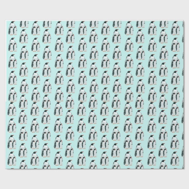 Papel De Regalo Trío de pingüinos (Superficie plana)
