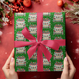 Papel De Regalo Trio de renos de Navidad lindo Navidades suéter